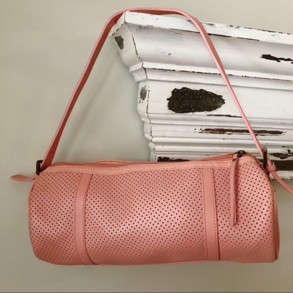 Latico Salmon Pink Leather Barrel Bag